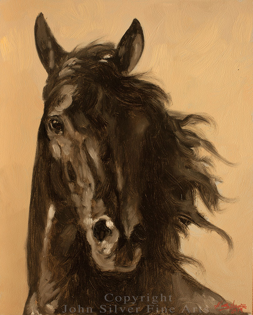 Horse portrait Original oil painting